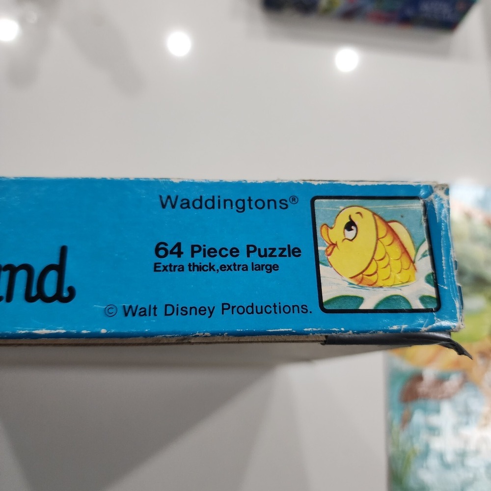 VTG Disney Fox And The Hound Jigsaw Puzzle Waddingtons 64 Pieces Kids with BOX - Picture 9 of 14